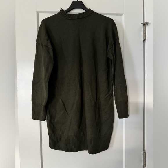 Sezane Mathis Dress Khaki Green - Picture 3 of 8